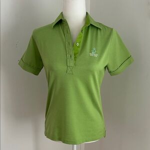 Peter Millar Spring Green Cotton Blend Short Sleeved Polo Sz S